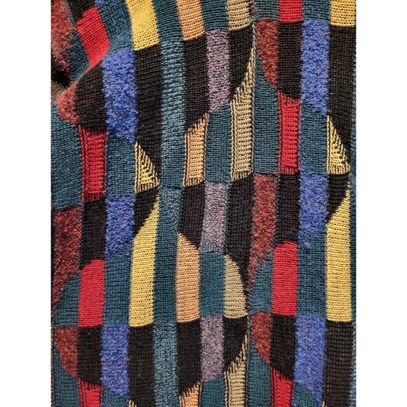 Vtg Mens St Croix Shop Multicolor Wool Blend 3-D Knit Sweater Sz L Oversized - Picture 3 of 6